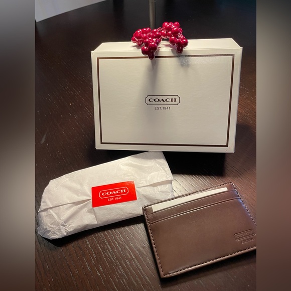 Coach Other - New Coach Men’s Money Clip with Credit Card Slots.